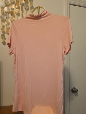 Everyday Mock Neck Tee in Blush Pink